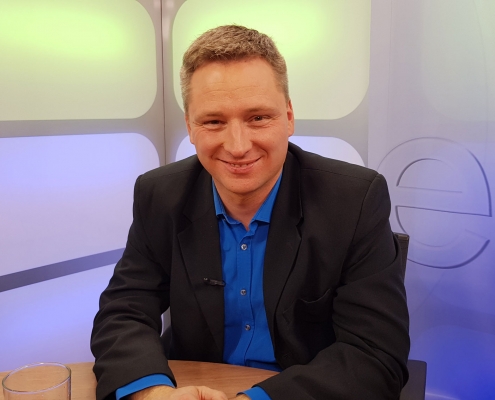 Am Drehtag im Studio bei Alpha & Omega