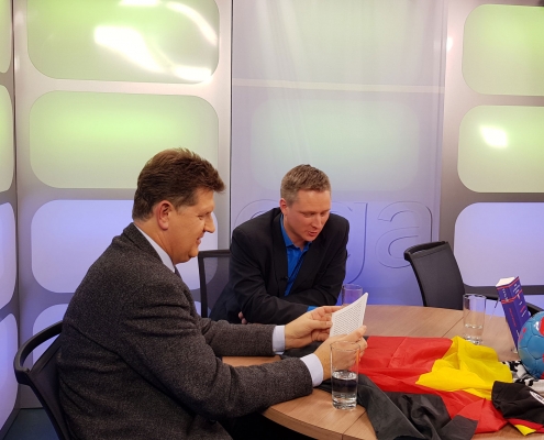 Im Gespräch mit Moderator Christian Turrey